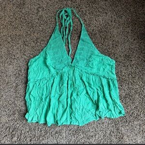 Tilly's Teal Halter Neck Blouse